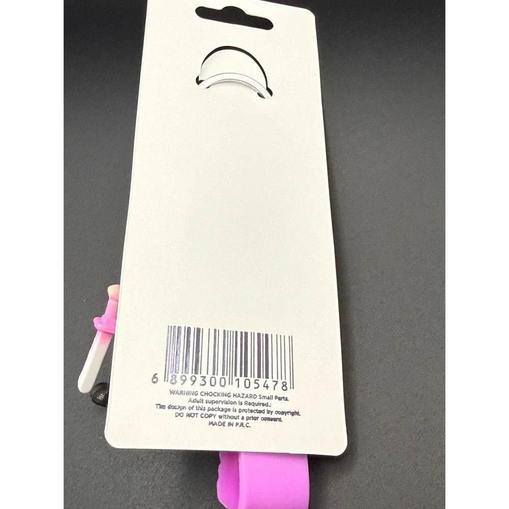 Pop Girl Character Keychain Purple Strap Music Note Charm Kids‎